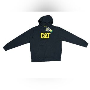 🔥🔥🔥Caterpillar Black Hoodie with Yellow Logo Size: XL🔥🔥🔥